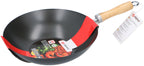 ALPINA WOKPAN MET ANTI-AANBAKLAAG - Ø30 CM - RVS/HOUT - PFOA-VRIJ - Tuincentrum Lopik