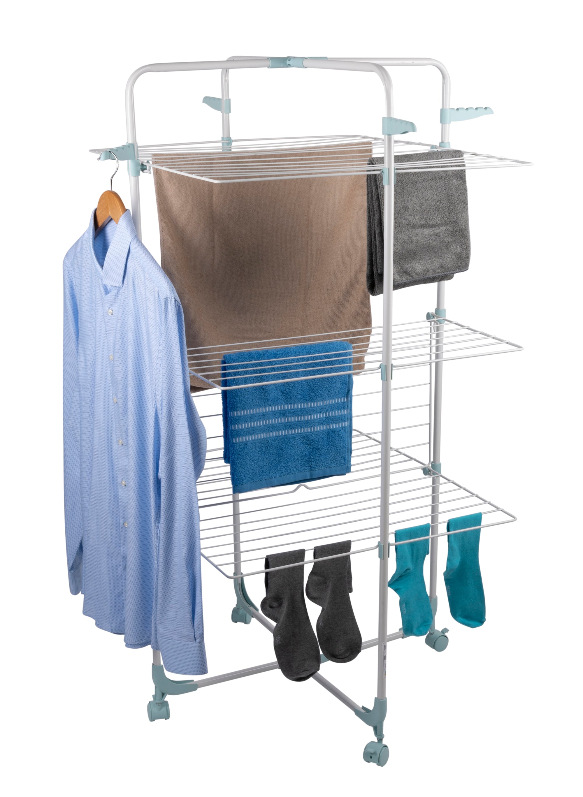 ALPINA DROOGREK 30M WIT - WASREK OP WIELEN MET 6 PLATEAUS - Tuincentrum Lopik