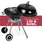 LONE STAR BARBECUE ROND Ø46CM MET DEKSEL ROESTVRIJ STAAL - Tuincentrum Lopik
