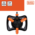 BLACK+DECKER TUINSPROEIER 3-ARMIG 360° 25X24X8CM - Tuincentrum Lopik