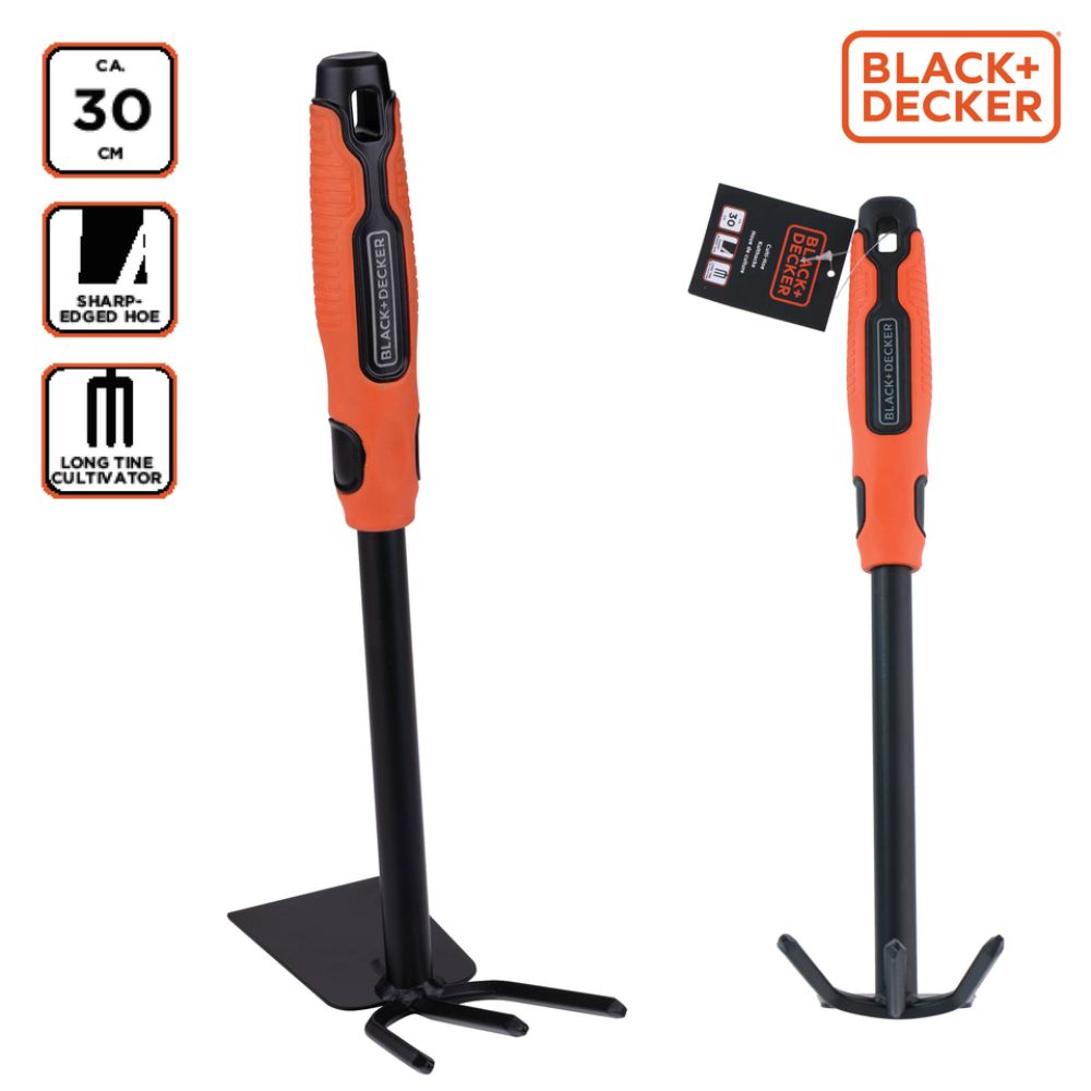 BLACK+DECKER CULTIVATOR HANDSCHOFFEL STAAL 30CM ERGONOMISCH HANDVAT - Tuincentrum Lopik