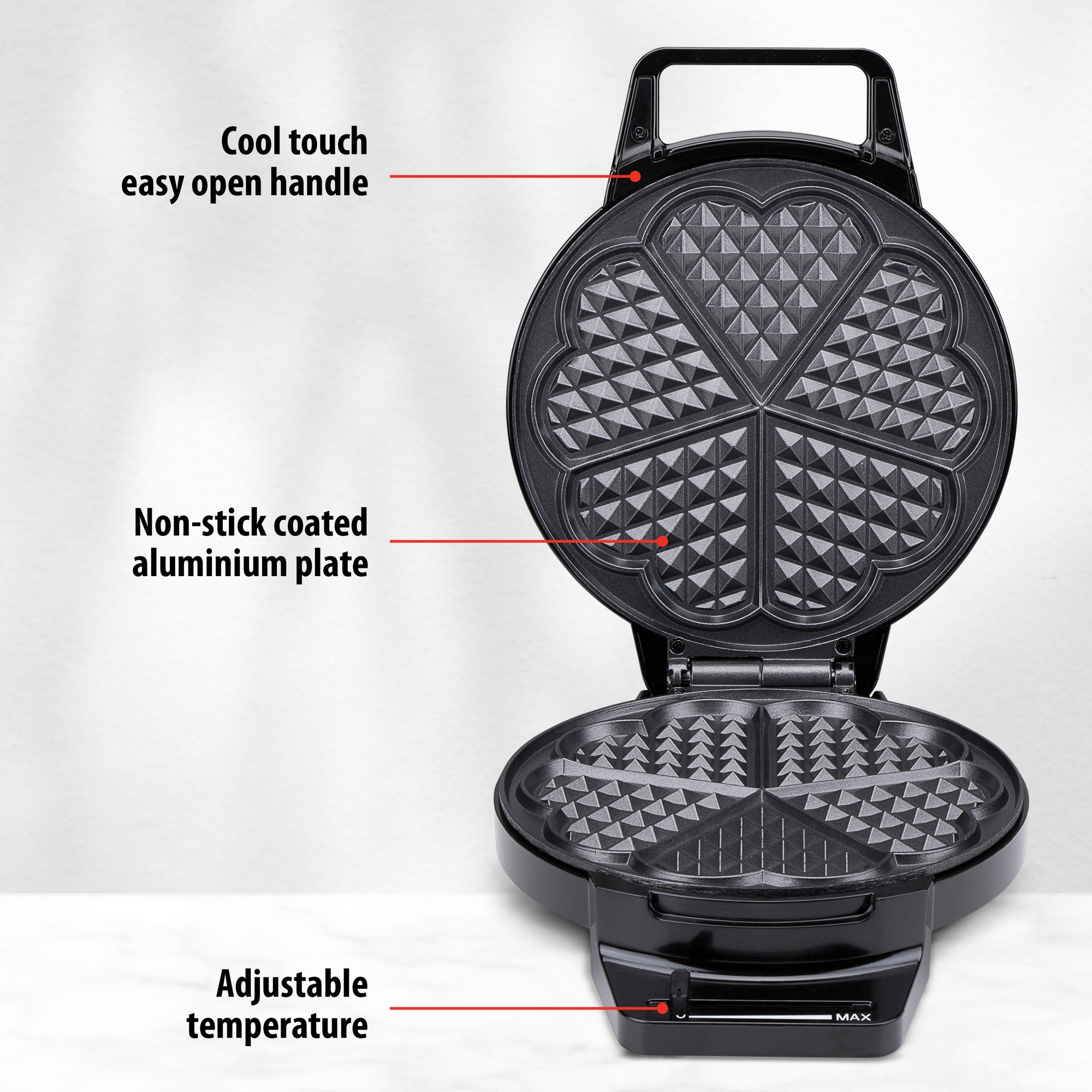 ALPINA WAFELIJZER HARTVORM 1000W VOOR 5 WAFELS - Tuincentrum Lopik