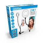 GRUNDIG SELFIE STUDIO RINGLAMP 2-IN-1 MET TAFELKLEM - Tuincentrum Lopik