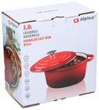 ALPINA GIETIJZEREN BRAADPAN 24 CM ROOD - Tuincentrum Lopik