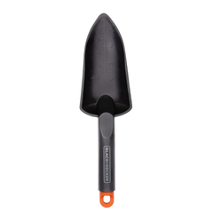 BLACK+DECKER TUINSCHEPJE POLYPROPYLEEN 30,5CM MET MAATAANDUIDING ZWART/ORANJE - Tuincentrum Lopik