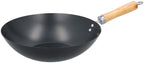 ALPINA WOKPAN MET ANTI-AANBAKLAAG - Ø30 CM - RVS/HOUT - PFOA-VRIJ - Tuincentrum Lopik