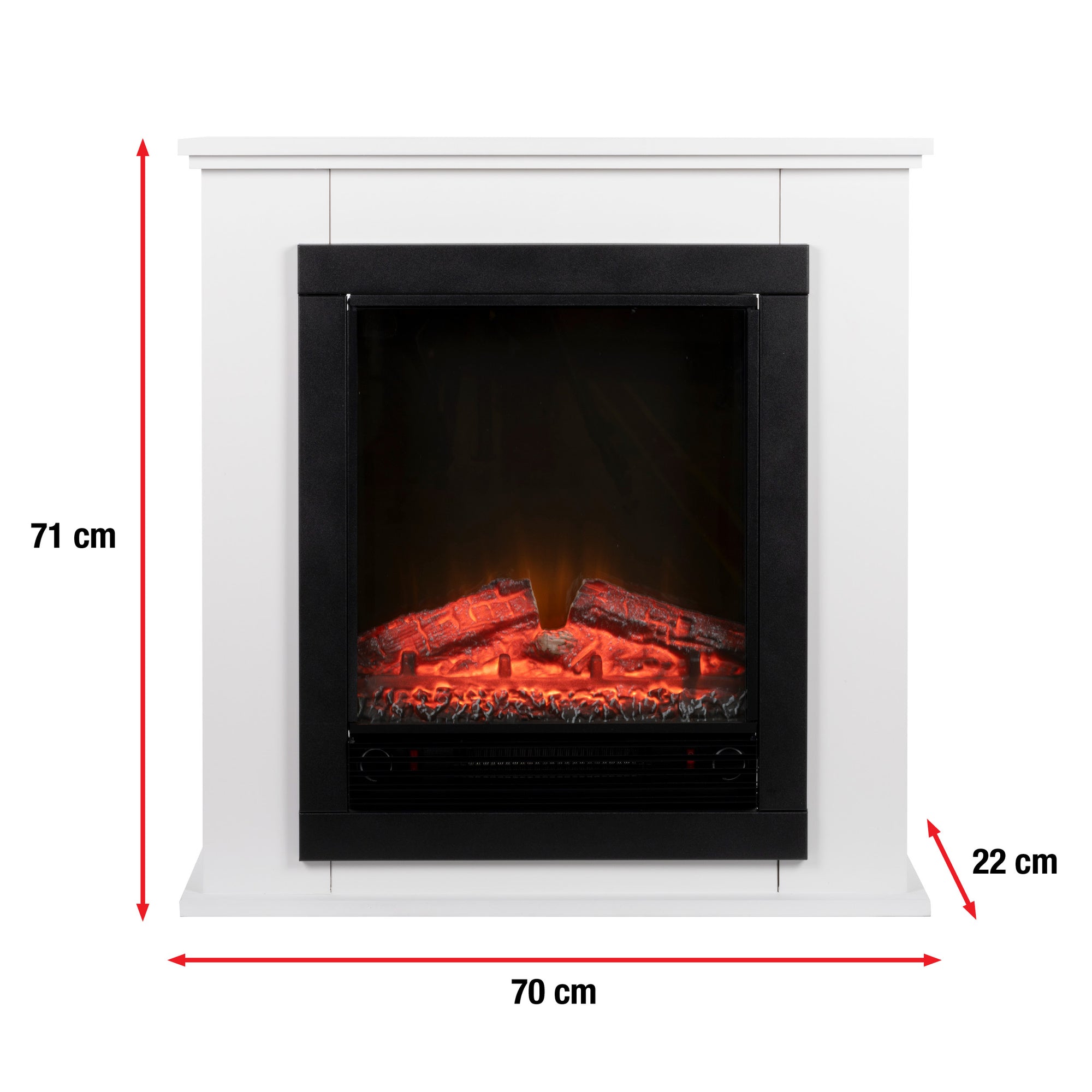 CLASSIC FIRE SFEERHAARD LUGANO MET SCHOUW EN VERWARMING COMPLEET PAKKET - Tuincentrum Lopik