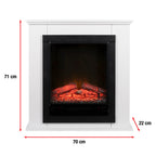 CLASSIC FIRE SFEERHAARD LUGANO MET SCHOUW EN VERWARMING KLASSIEK DESIGN - Tuincentrum Lopik