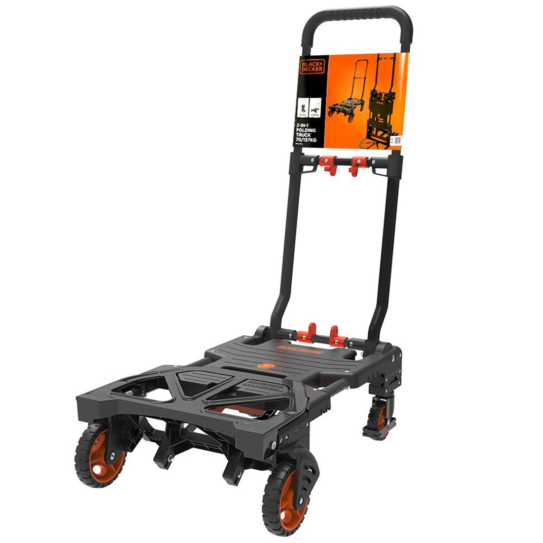 BLACK+DECKER HANDTRUCK FOLDABLE 2IN1 55/120KG - Tuincentrum Lopik
