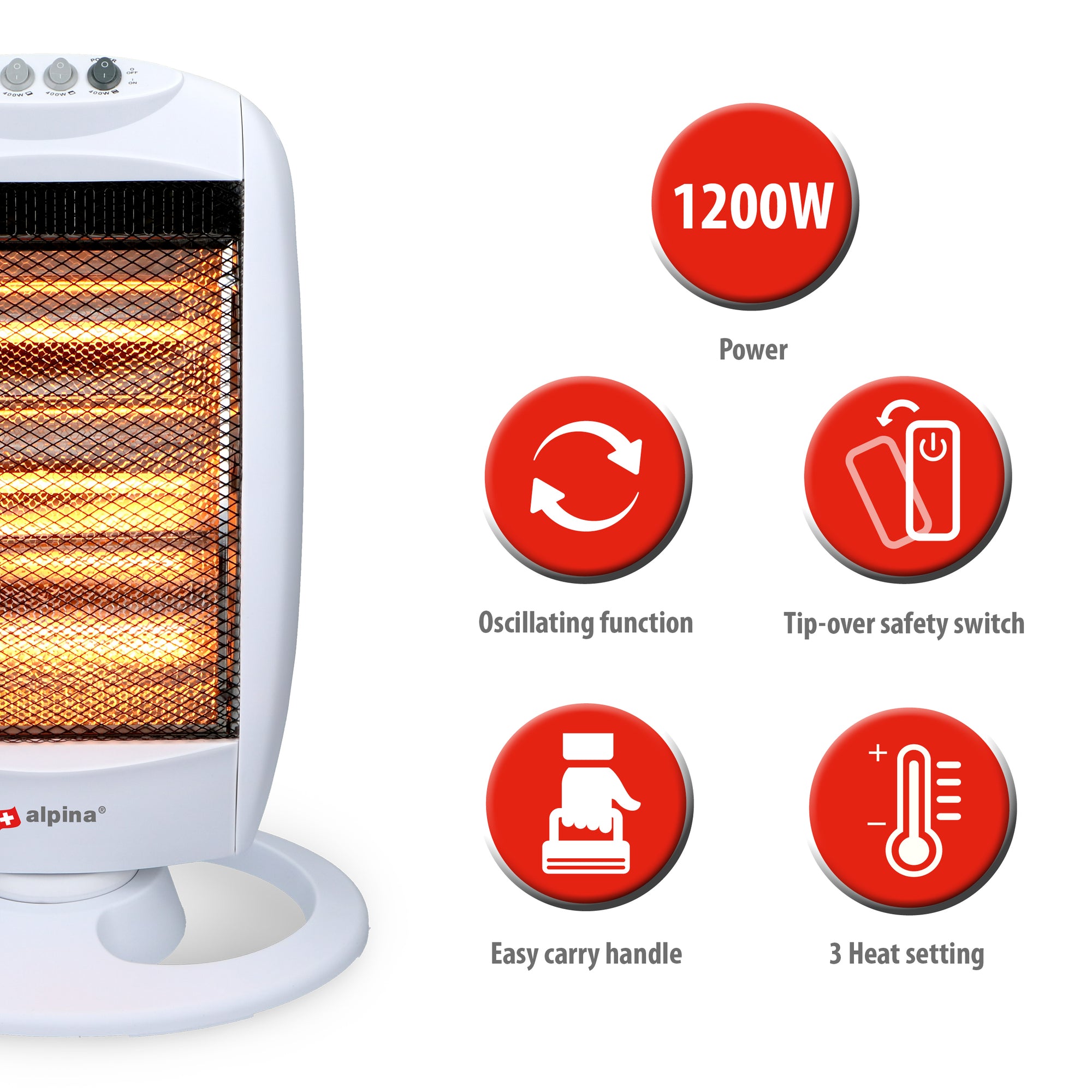 ALPINA HALOGEENKACHEL 1200W - Tuincentrum Lopik