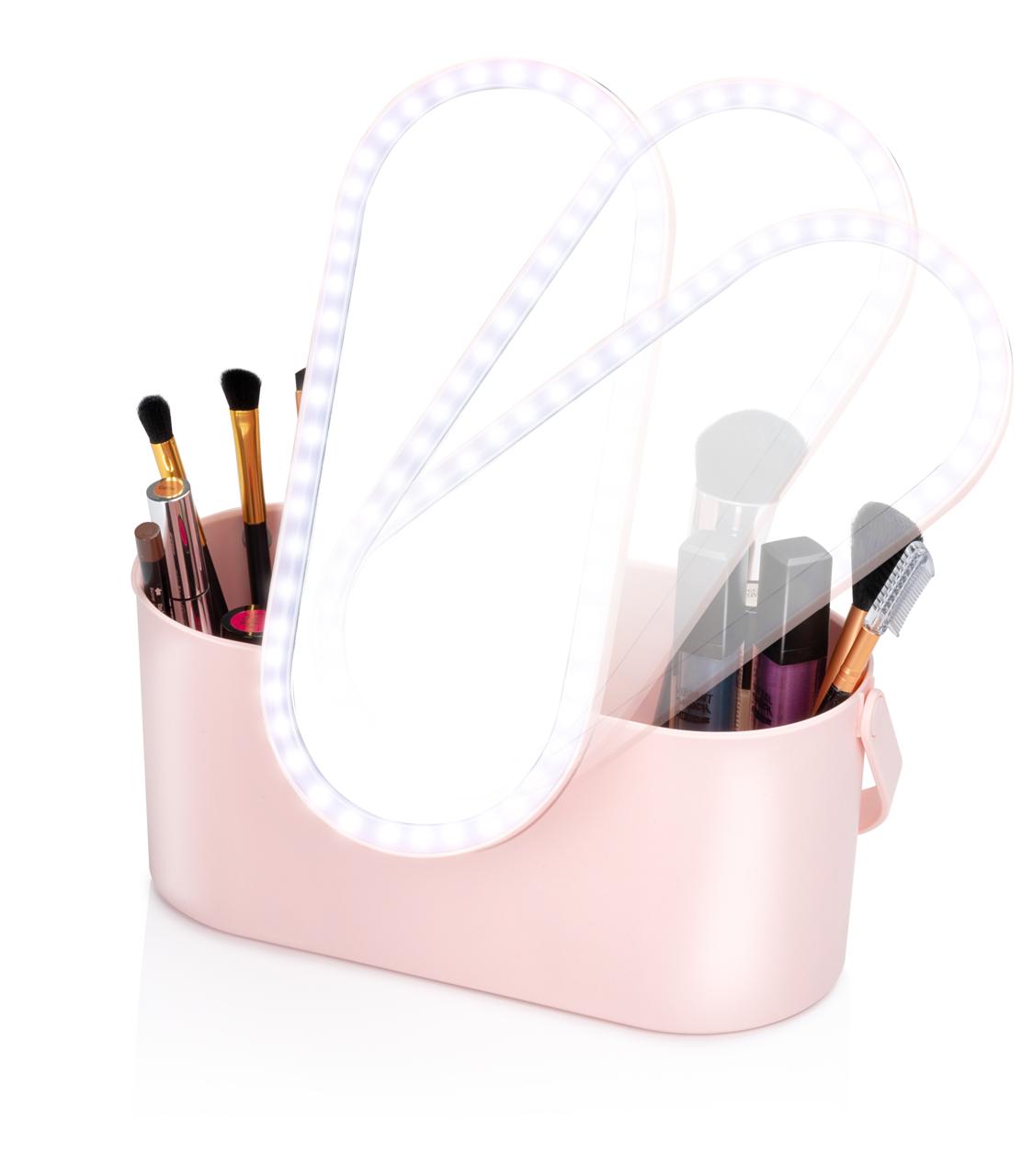 TOUCH OF BEAUTY REIS BEAUTYCASE MET LED SPIEGEL ROZE - Tuincentrum Lopik