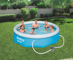 BESTWAY POOL FAST SET 305X76CM PVC - OPBLAASBAAR ZWEMBAD - Tuincentrum Lopik