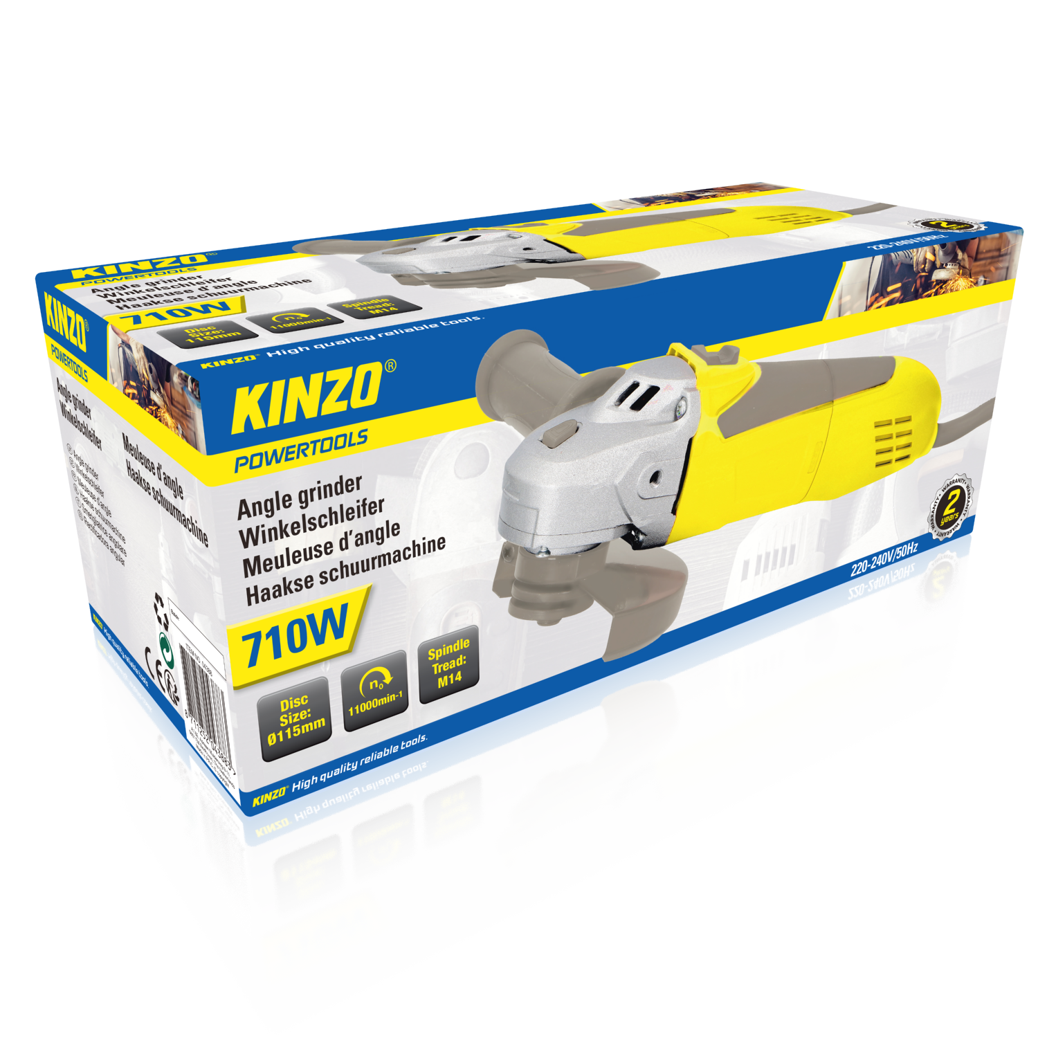 KINZO HAAKSE SLIJPER 230V 710W 115MM - Tuincentrum Lopik