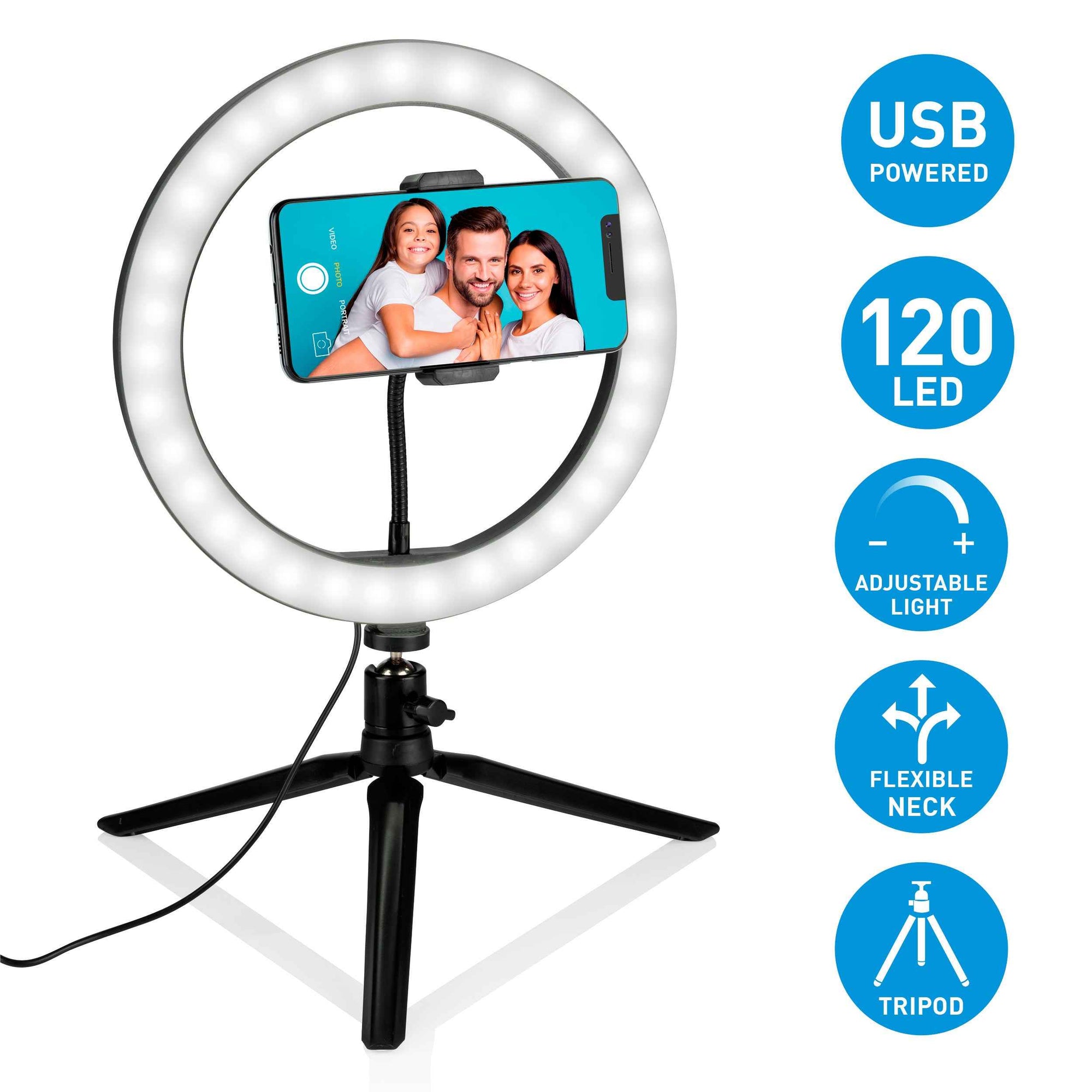GRUNDIG SELFIE RINGLAMP Ø25CM 120 LEDS - Tuincentrum Lopik