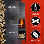 BBQ COLLECTION FIRE BASKET 36X36X150CM - Tuincentrum Lopik