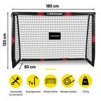 DUNLOP SOCCER GOAL 180X120X60CM VOETBALDOEL STAAL MET NET - Tuincentrum Lopik