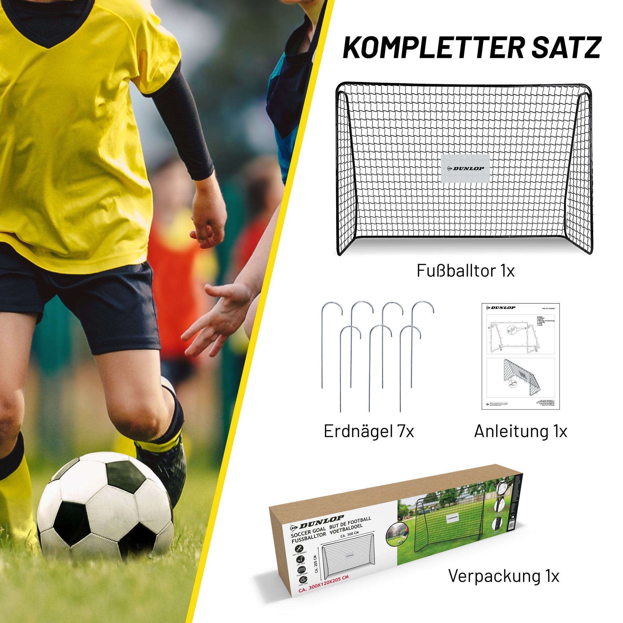 DUNLOP VOETBALDOEL 300 X 205 X 120 CM - Tuincentrum Lopik