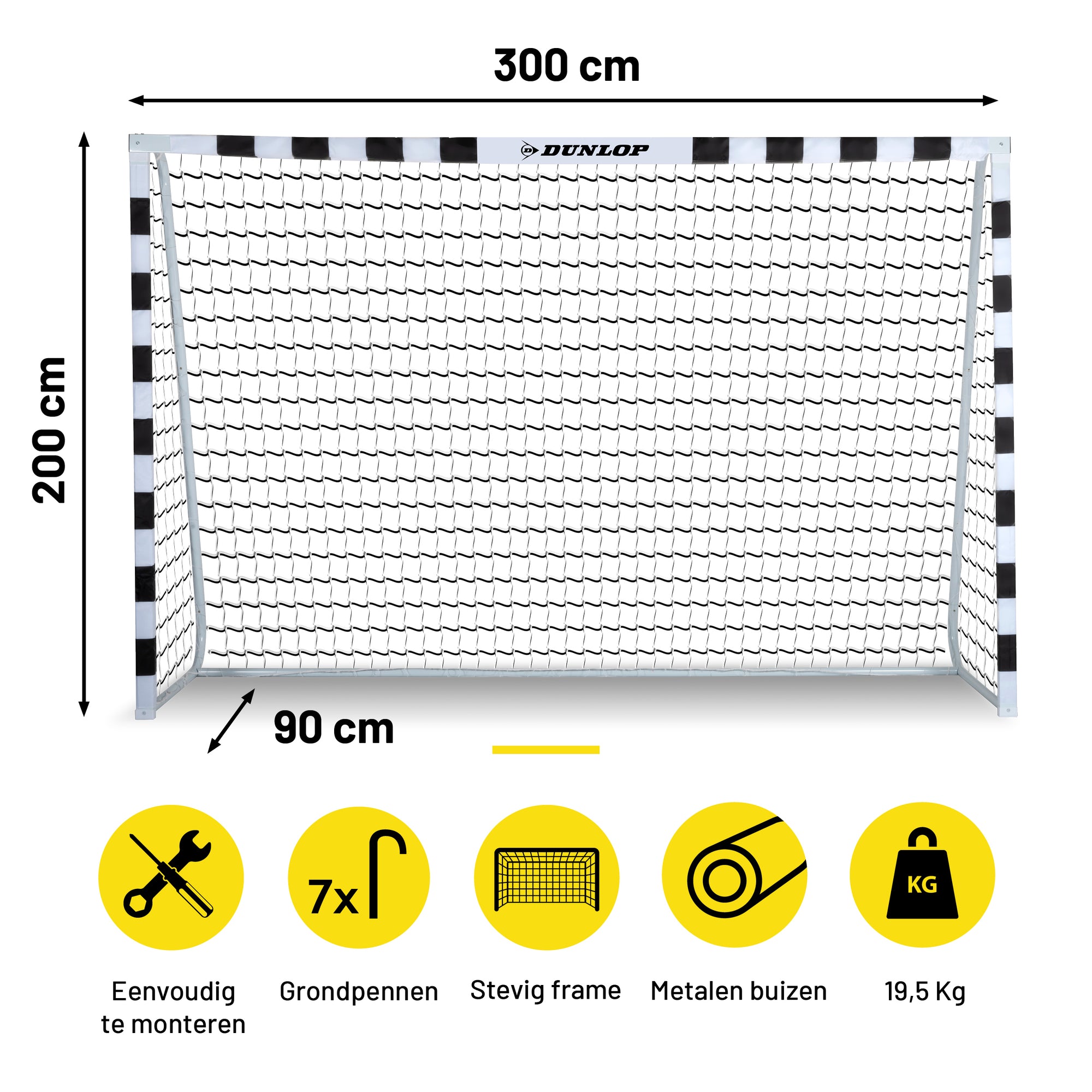 DUNLOP VOETBALDOEL 300 X 200 X 90 CM - Tuincentrum Lopik