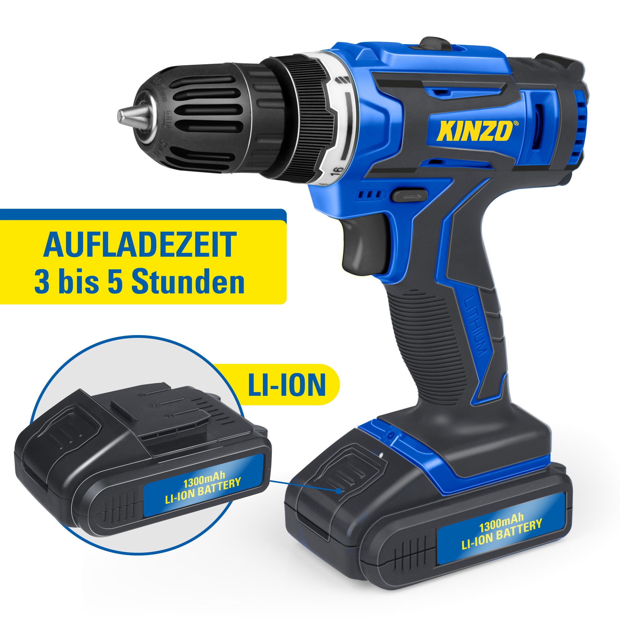 KINZO ACCUBOORMACHINE 14.4V - Tuincentrum Lopik
