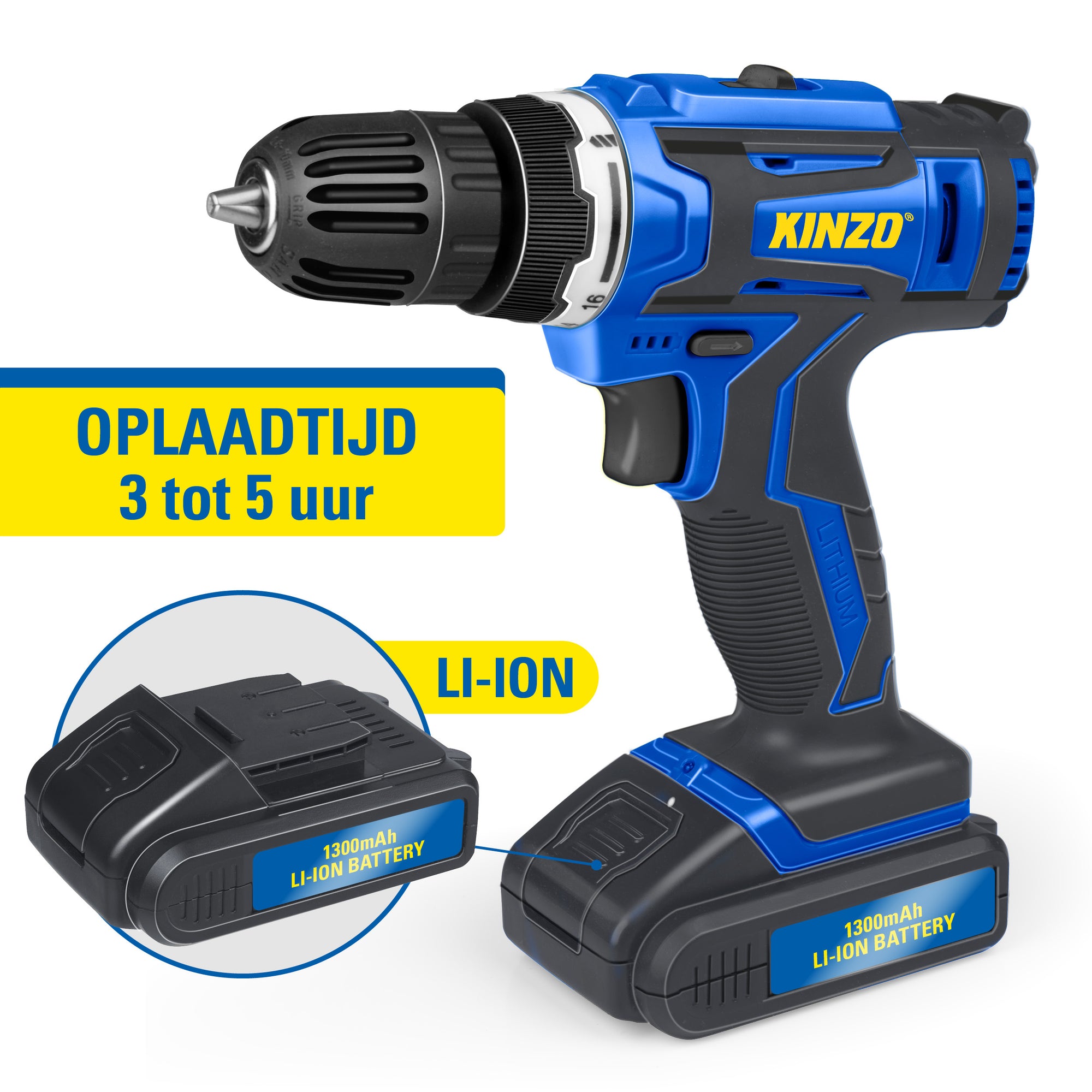 KINZO ACCUBOORMACHINE 14.4V - Tuincentrum Lopik