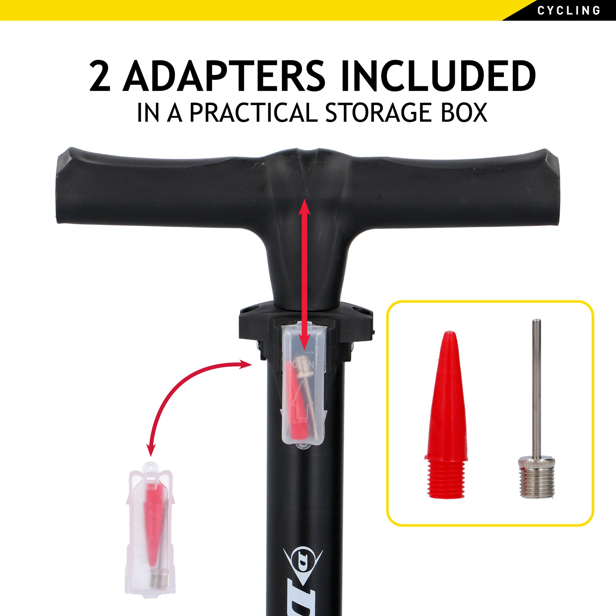 DUNLOP FIETSPOMP DUBBELE KAMER 65CM - Tuincentrum Lopik