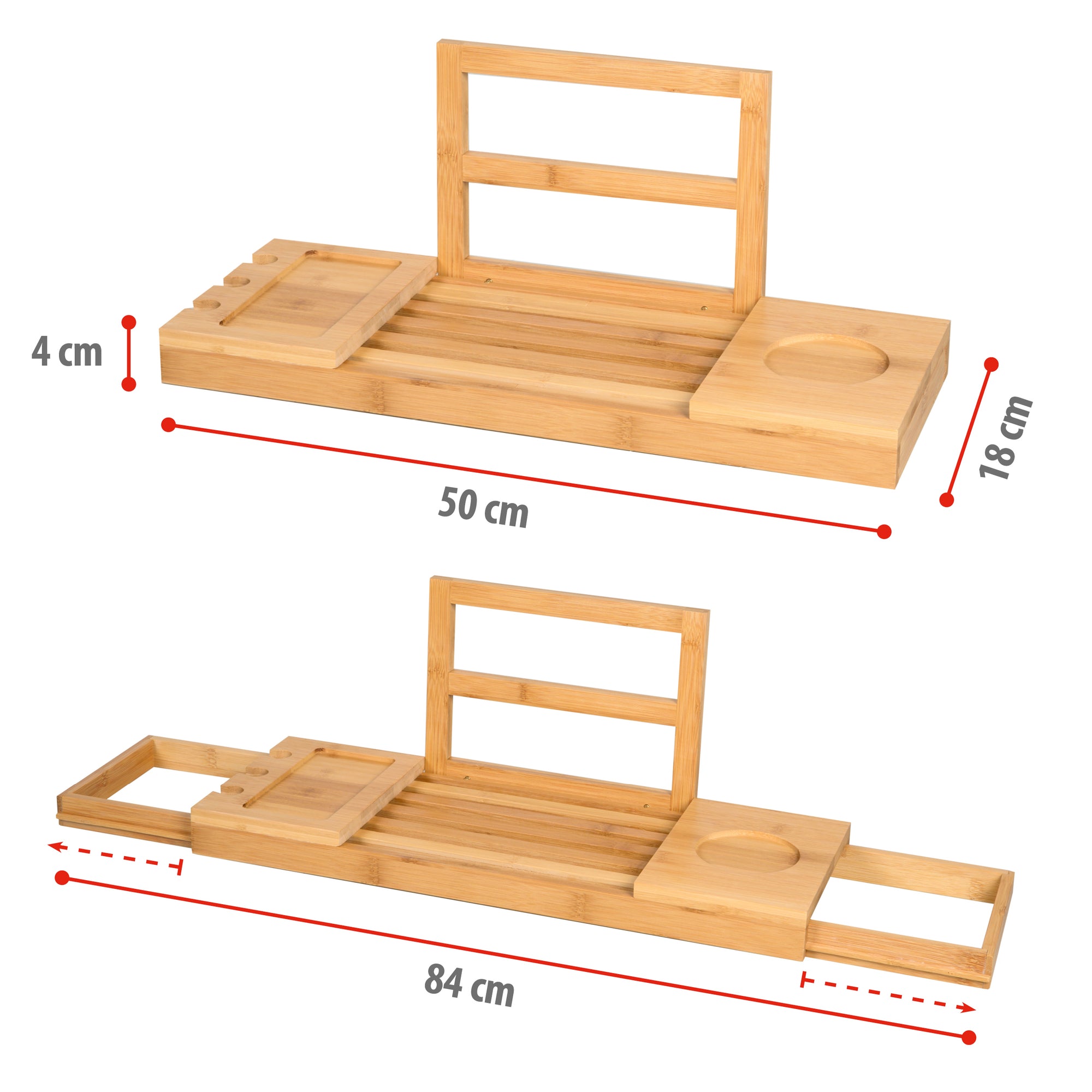 BAMBOE BADKAMERREK 50-92CM UITSCHUIFBAAR - Tuincentrum Lopik