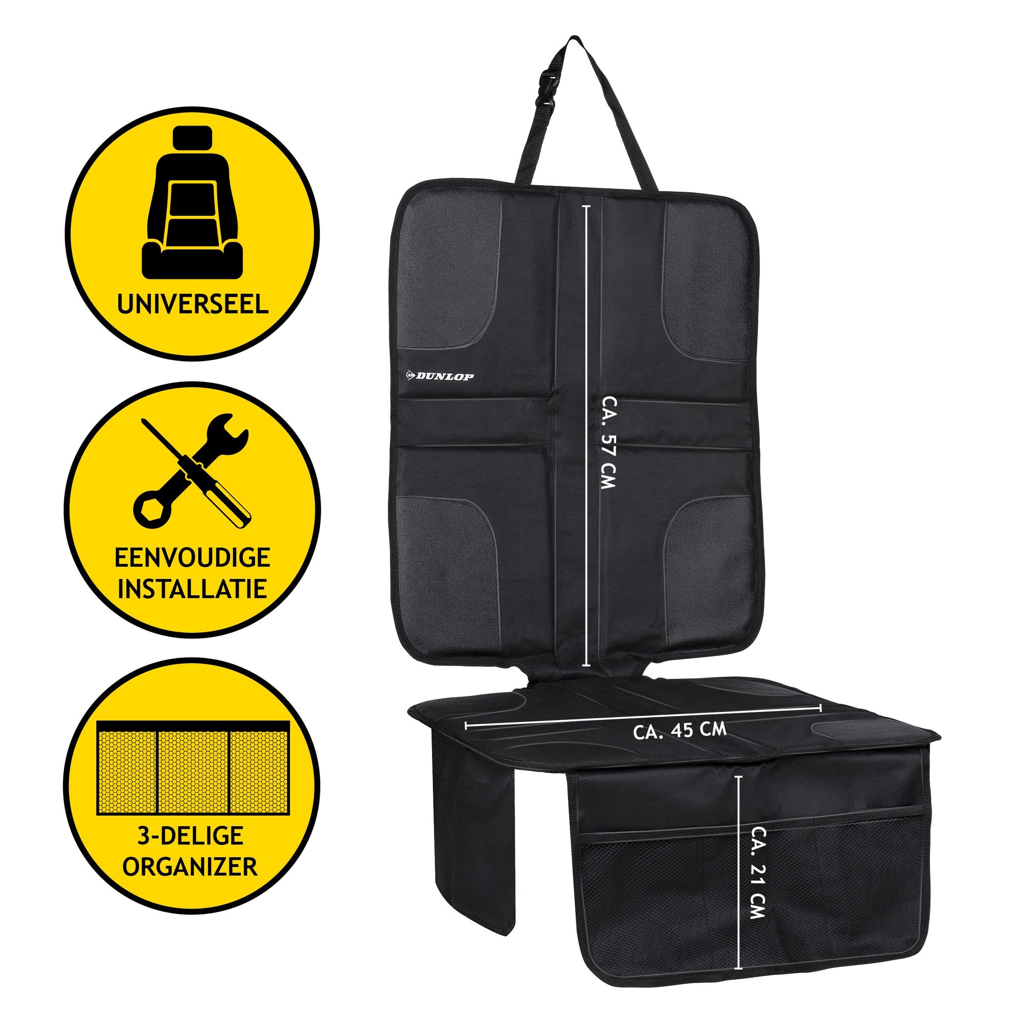 DUNLOP AUTOSTOELHOES MET ORGANIZER 121X45CM WATERAFSTOTEND - Tuincentrum Lopik
