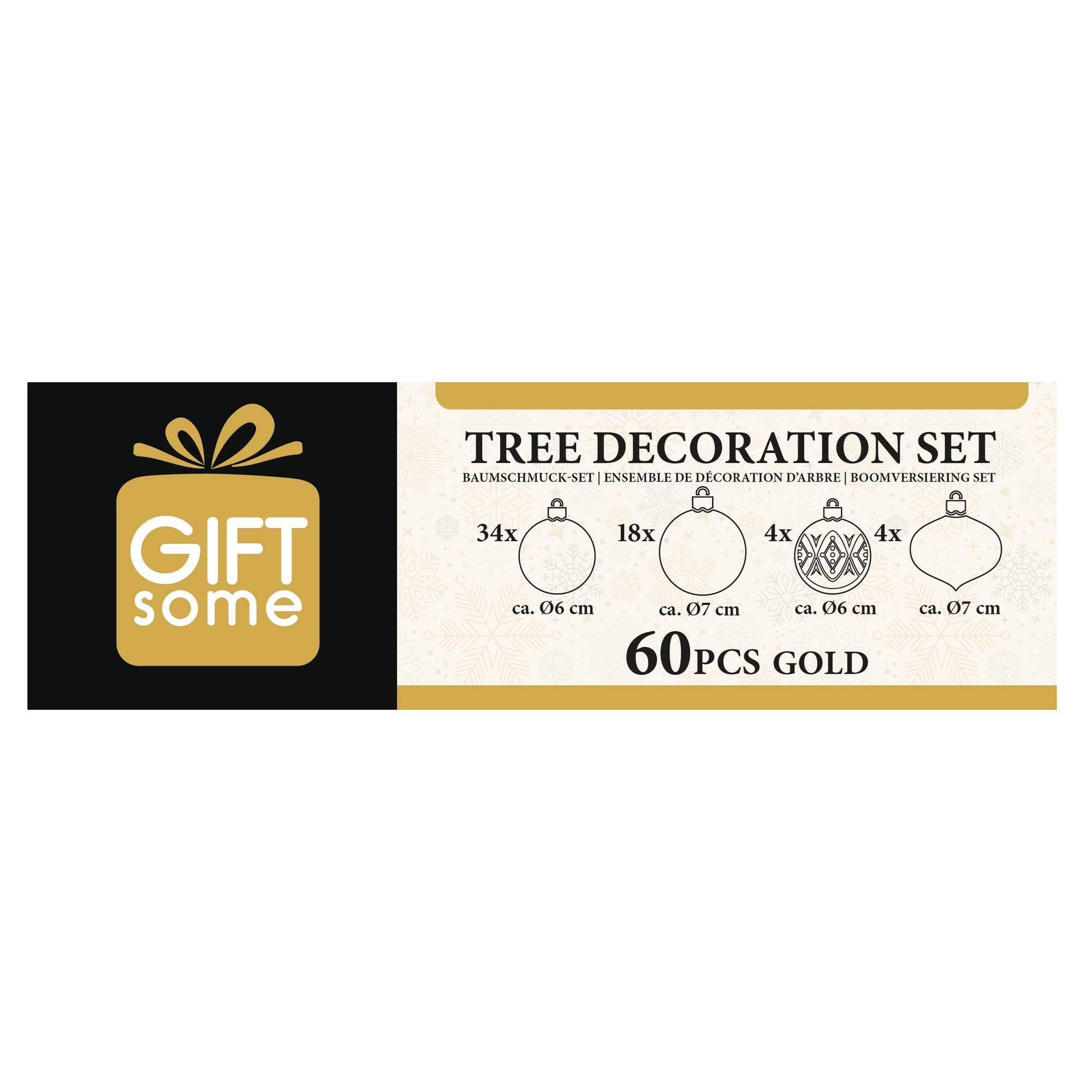 GIFTSOME KERSTBALLEN SET 60 STUKS GOUD - Tuincentrum Lopik