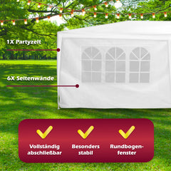 LIFETIME GARDEN PARTYTENT MET ZIJWANDEN 2.5X6X3M WIT - Tuincentrum Lopik