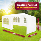 LIFETIME GARDEN PARTYTENT MET ZIJWANDEN 2.5X6X3M WIT - Tuincentrum Lopik