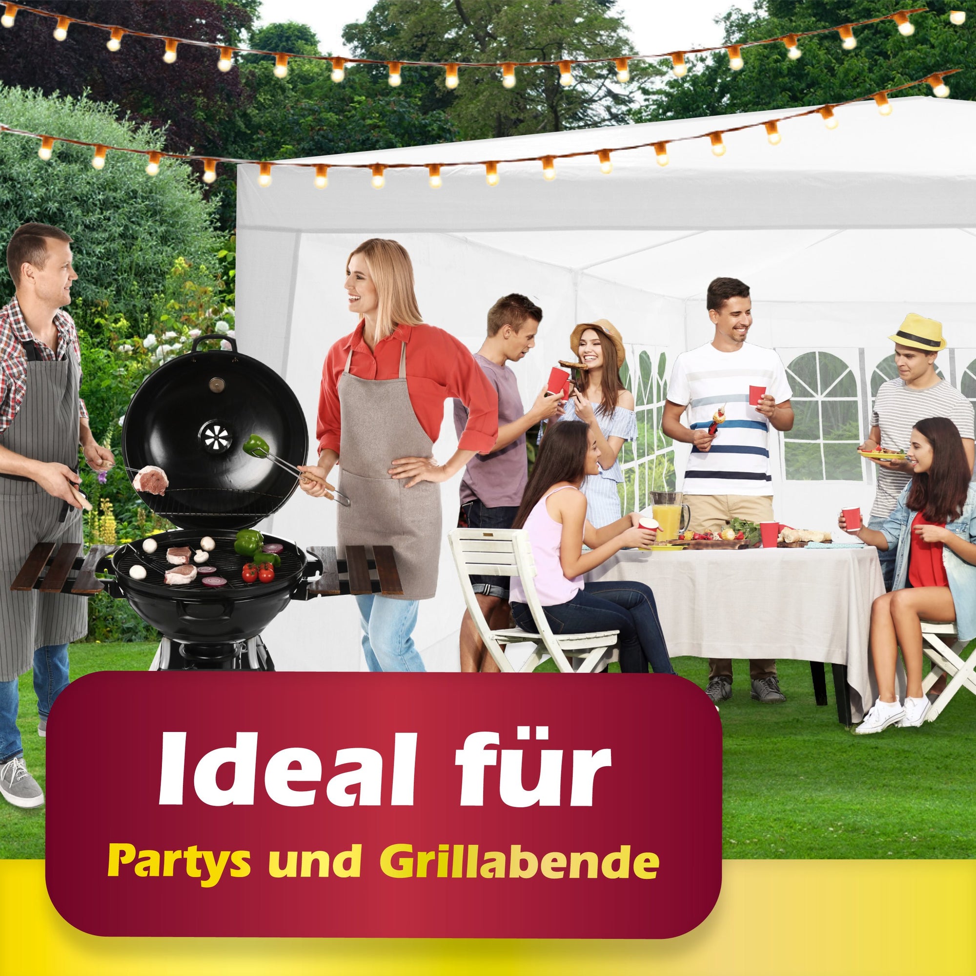 LIFETIME GARDEN PARTYTENT MET ZIJWANDEN 2.5X6X3M WIT - Tuincentrum Lopik