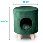 MAXXPRO KATTENHUISJE POEF Ø33CM SMARAGDGROEN - Tuincentrum Lopik