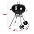 LONE STAR BARBECUE ROND Ø46CM MET DEKSEL ROESTVRIJ STAAL - Tuincentrum Lopik