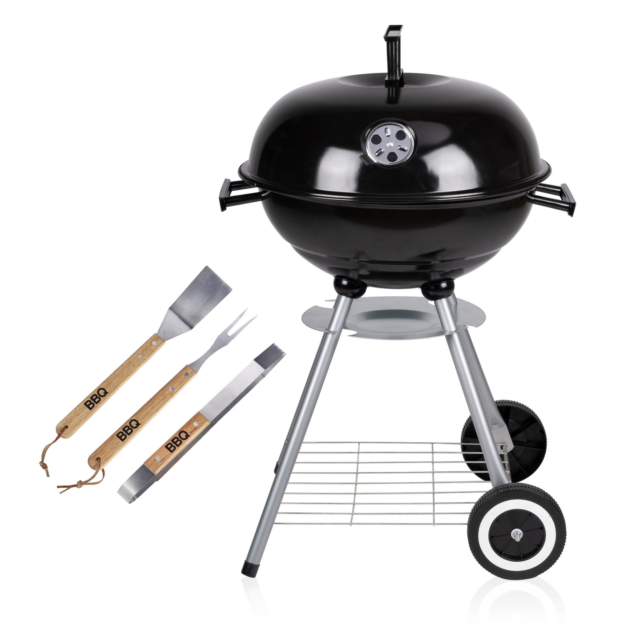 LONE STAR BARBECUE ROND Ø46CM MET DEKSEL ROESTVRIJ STAAL - Tuincentrum Lopik