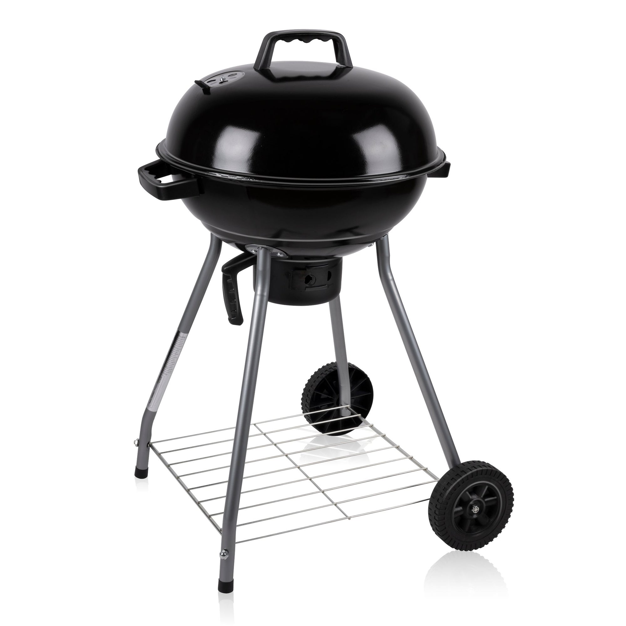 BBQ COLLECTION BARBECUE ROND Ø46CM MET DEKSEL EN ASLADE ROESTVRIJ STAAL - Tuincentrum Lopik