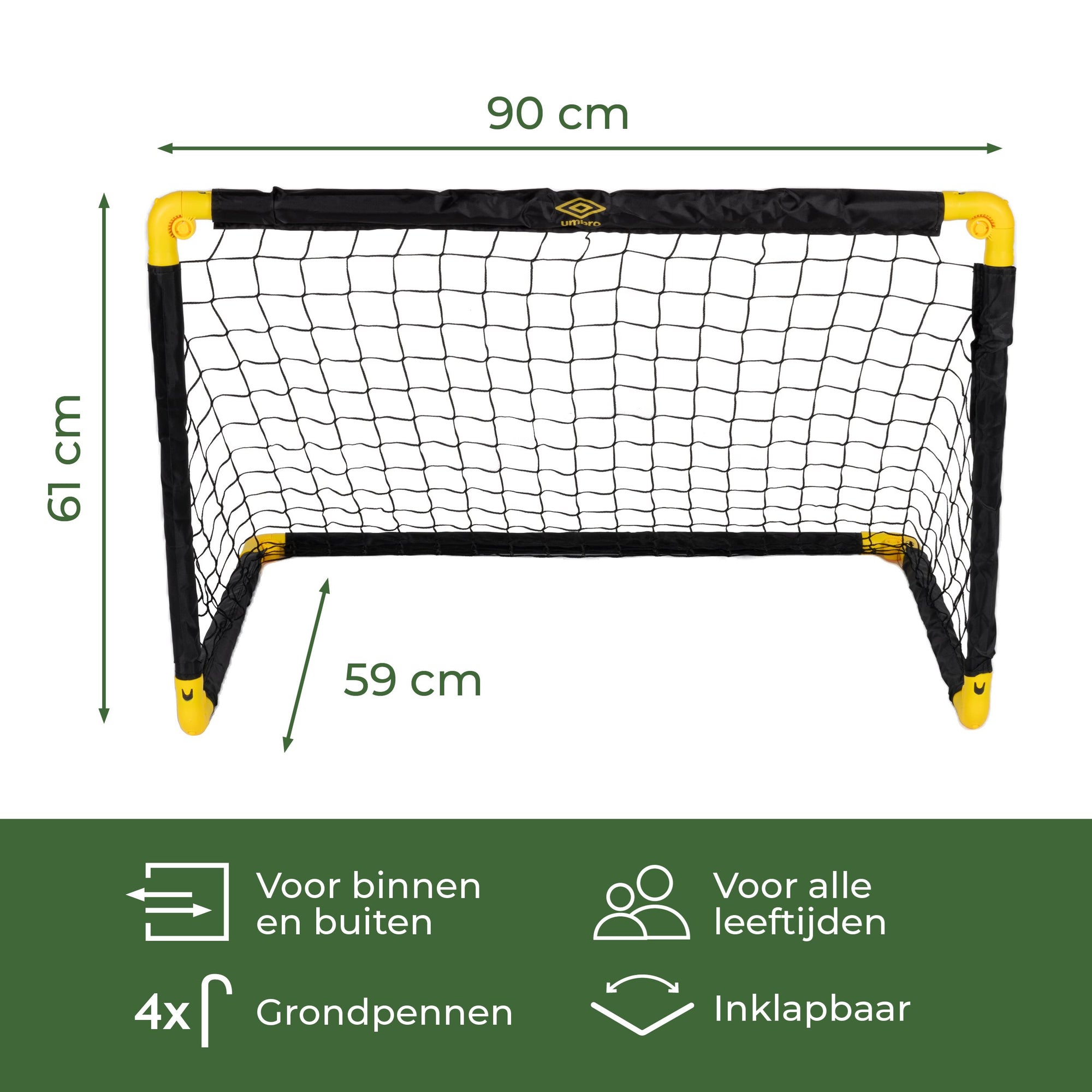 UMBRO VOETBALDOEL OPVOUWBAAR 90X59X61CM - Tuincentrum Lopik
