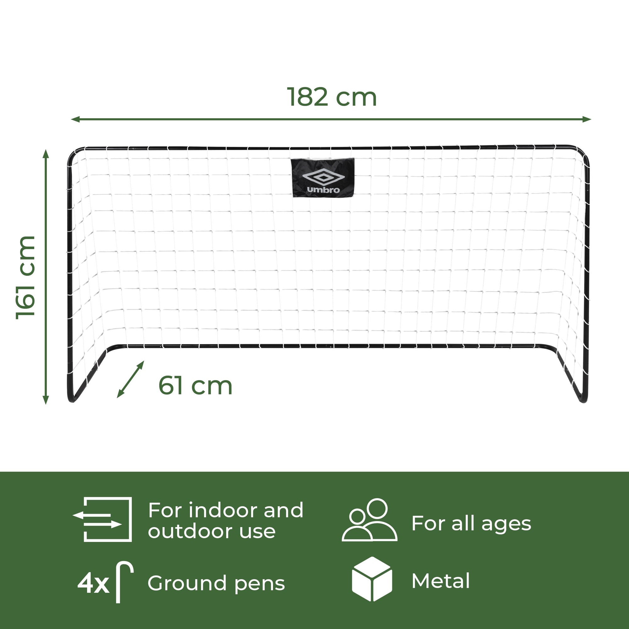 UMBRO VOETBALDOEL 182X122X61CM METAAL - Tuincentrum Lopik