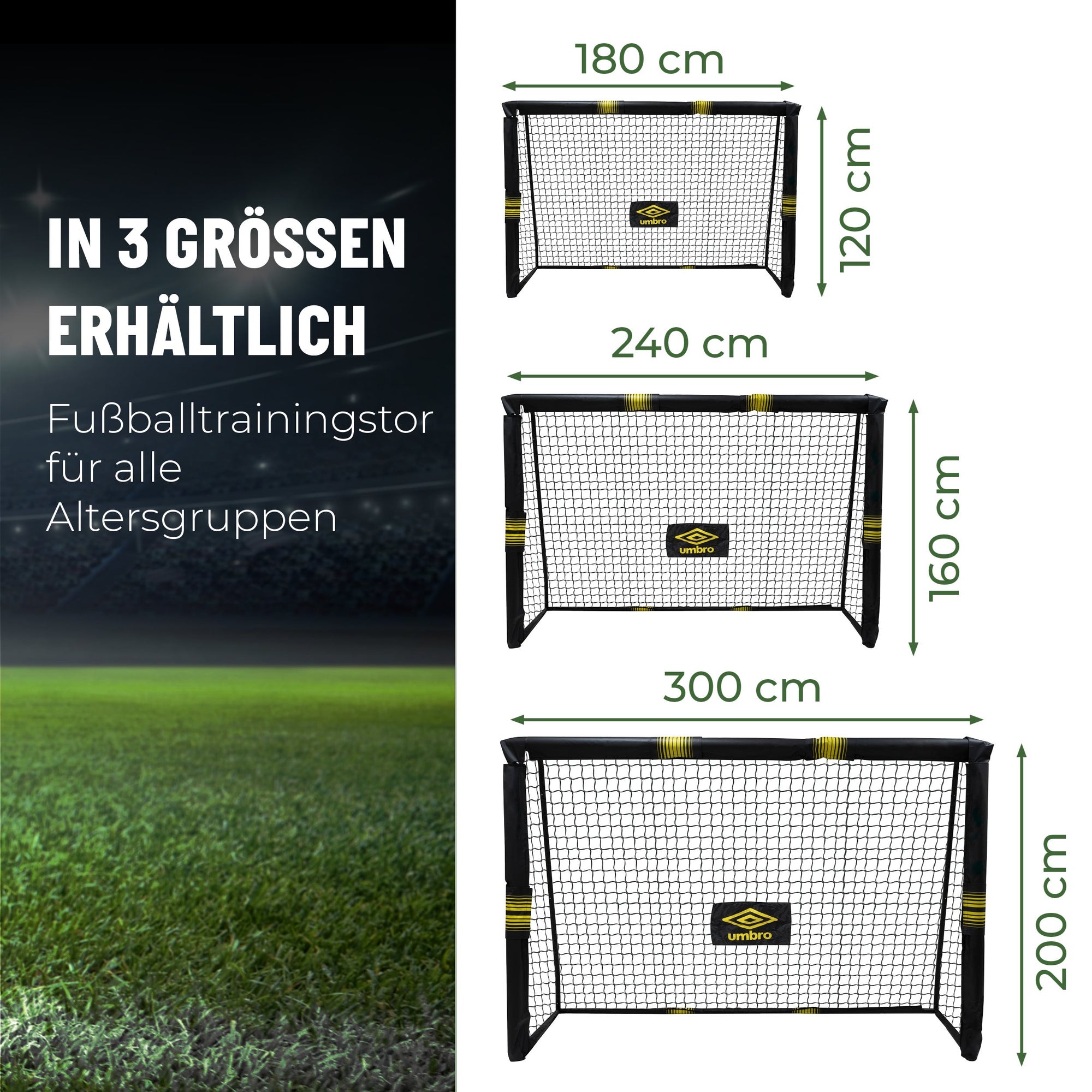 UMBRO SOCCER GOAL 300 X 200 X 120CM - Tuincentrum Lopik