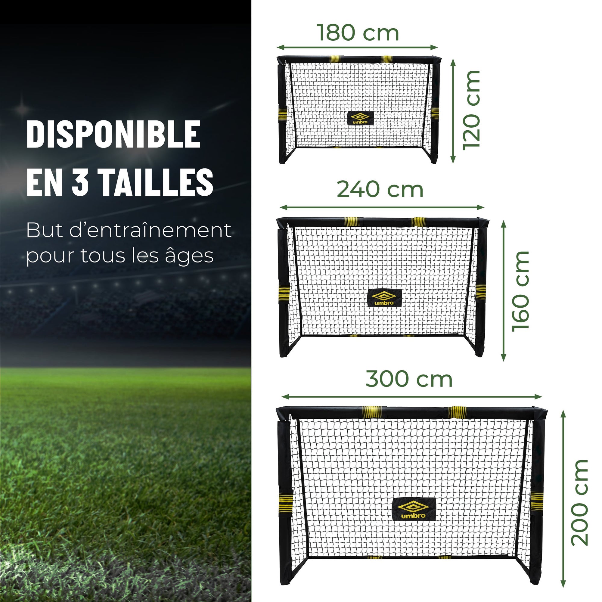 UMBRO SOCCER GOAL 300 X 200 X 120CM - Tuincentrum Lopik