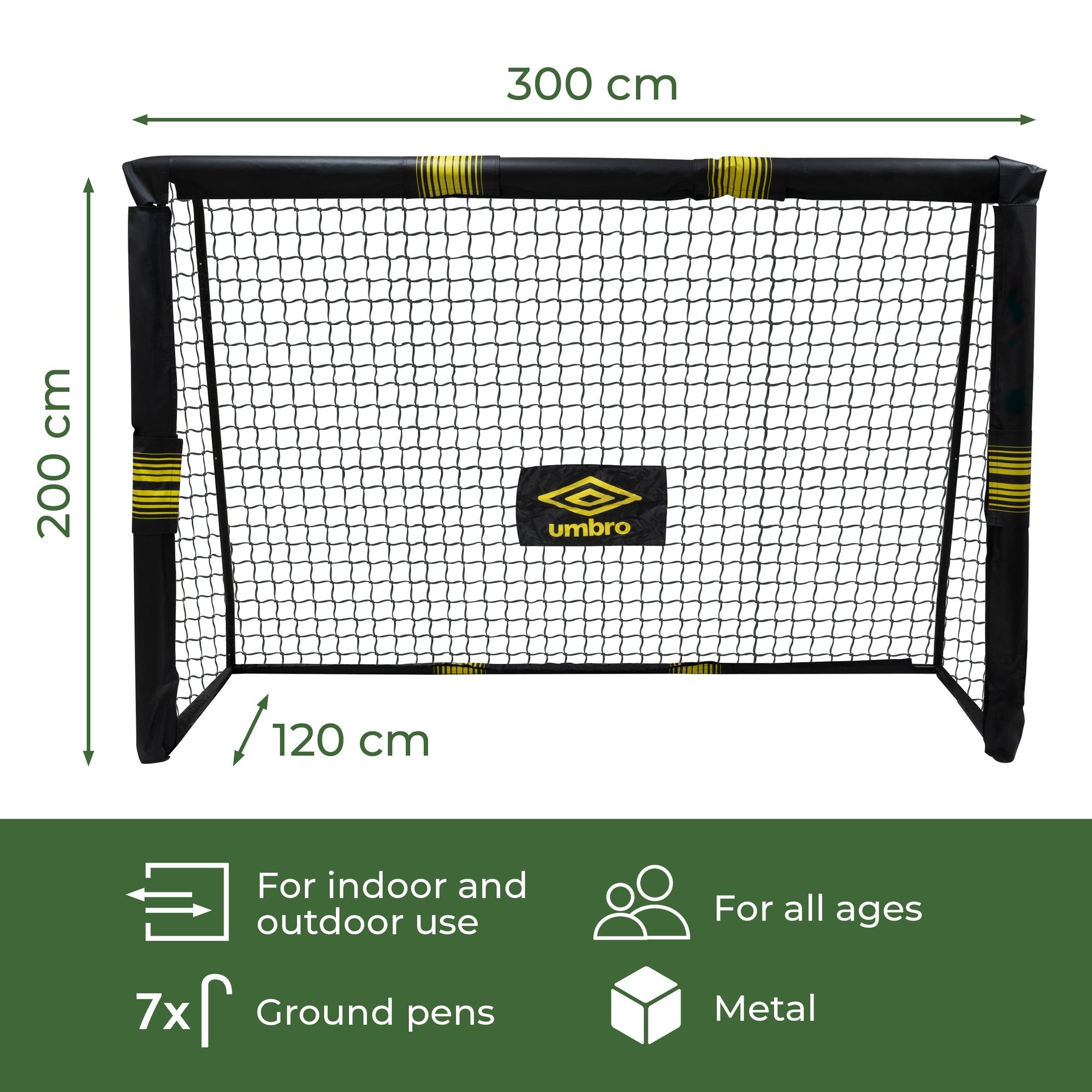 UMBRO SOCCER GOAL 300 X 200 X 120CM - Tuincentrum Lopik