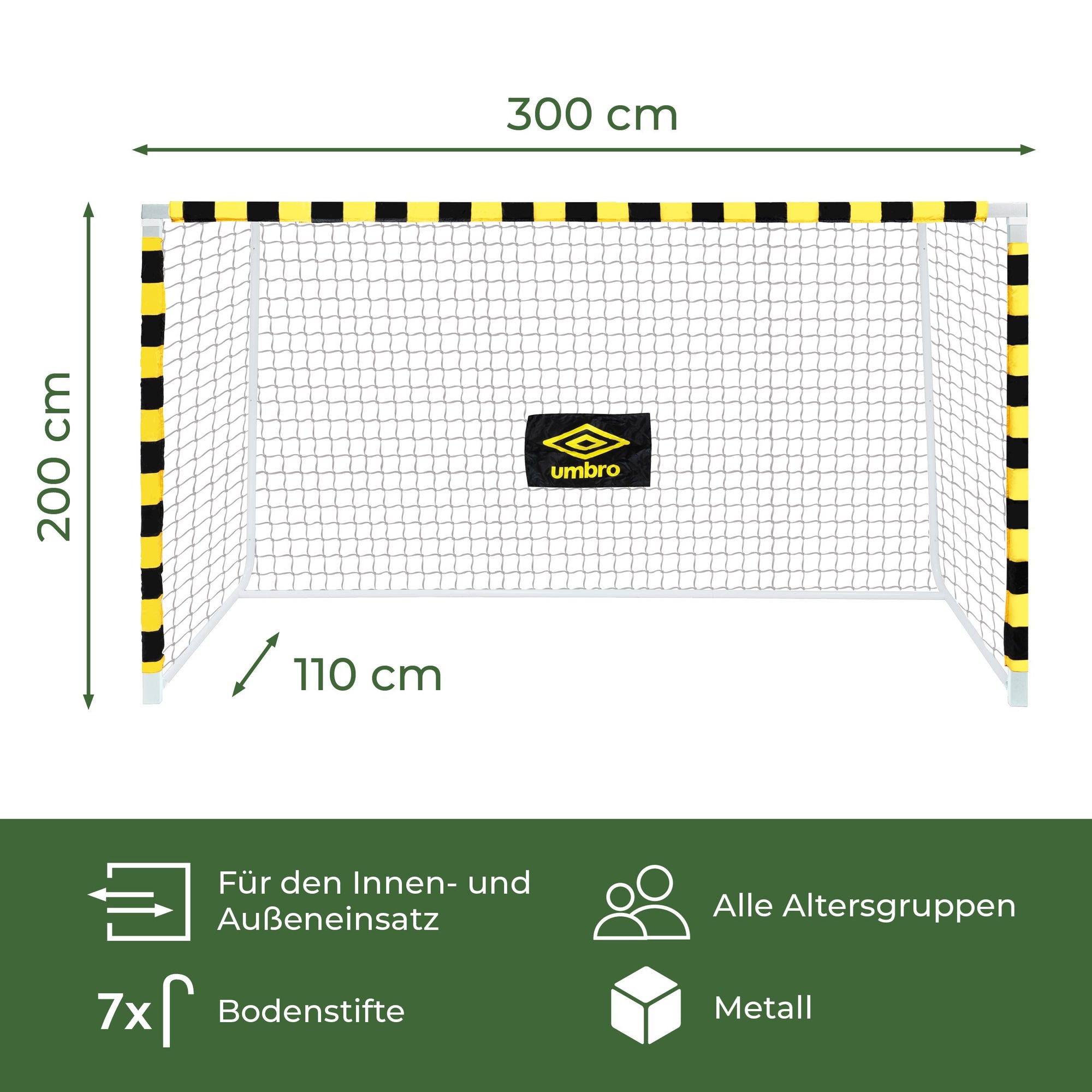 UMBRO VOETBALDOEL 300X200X110CM METAAL - Tuincentrum Lopik