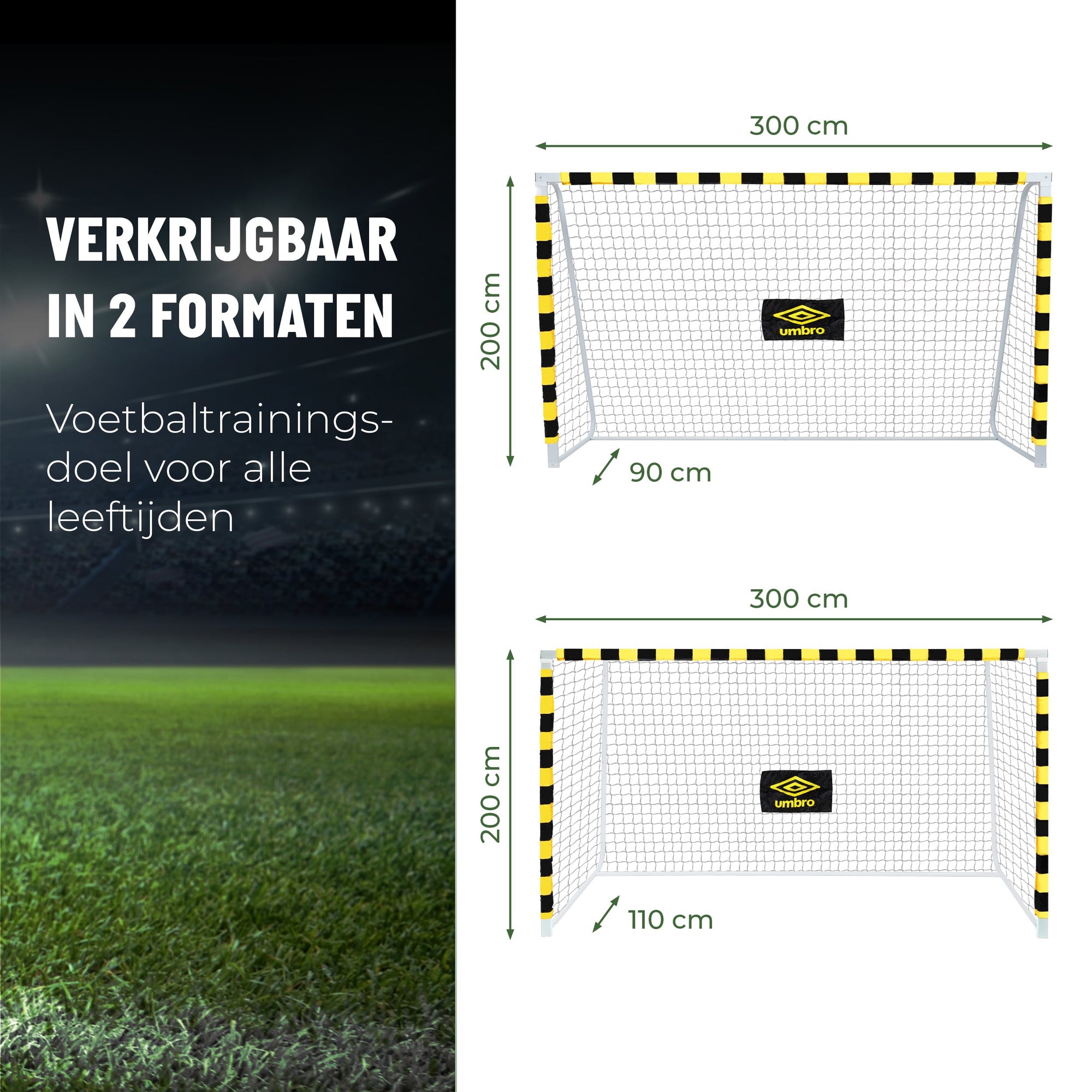 UMBRO VOETBALDOEL 300X200X110CM METAAL - Tuincentrum Lopik