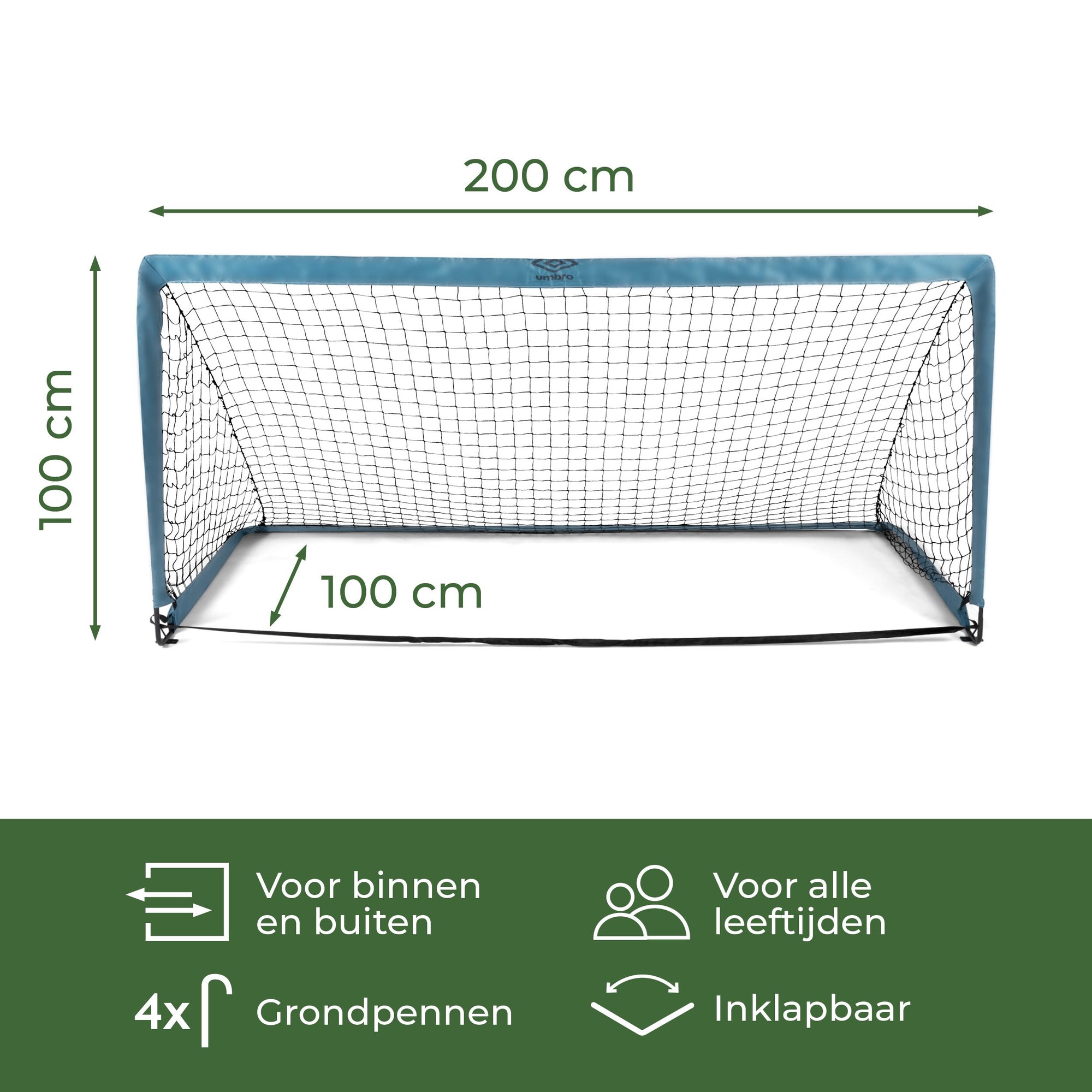UMBRO VOETBALDOEL 200X100X100CM - Tuincentrum Lopik