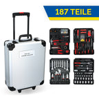 KINZO GEREEDSCHAPSET 187-DELIG IN ALUMINIUM KOFFER - Tuincentrum Lopik