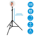GRUNDIG RINGLAMP OP STATIEF 20CM 80 LED MAX 210CM - Tuincentrum Lopik