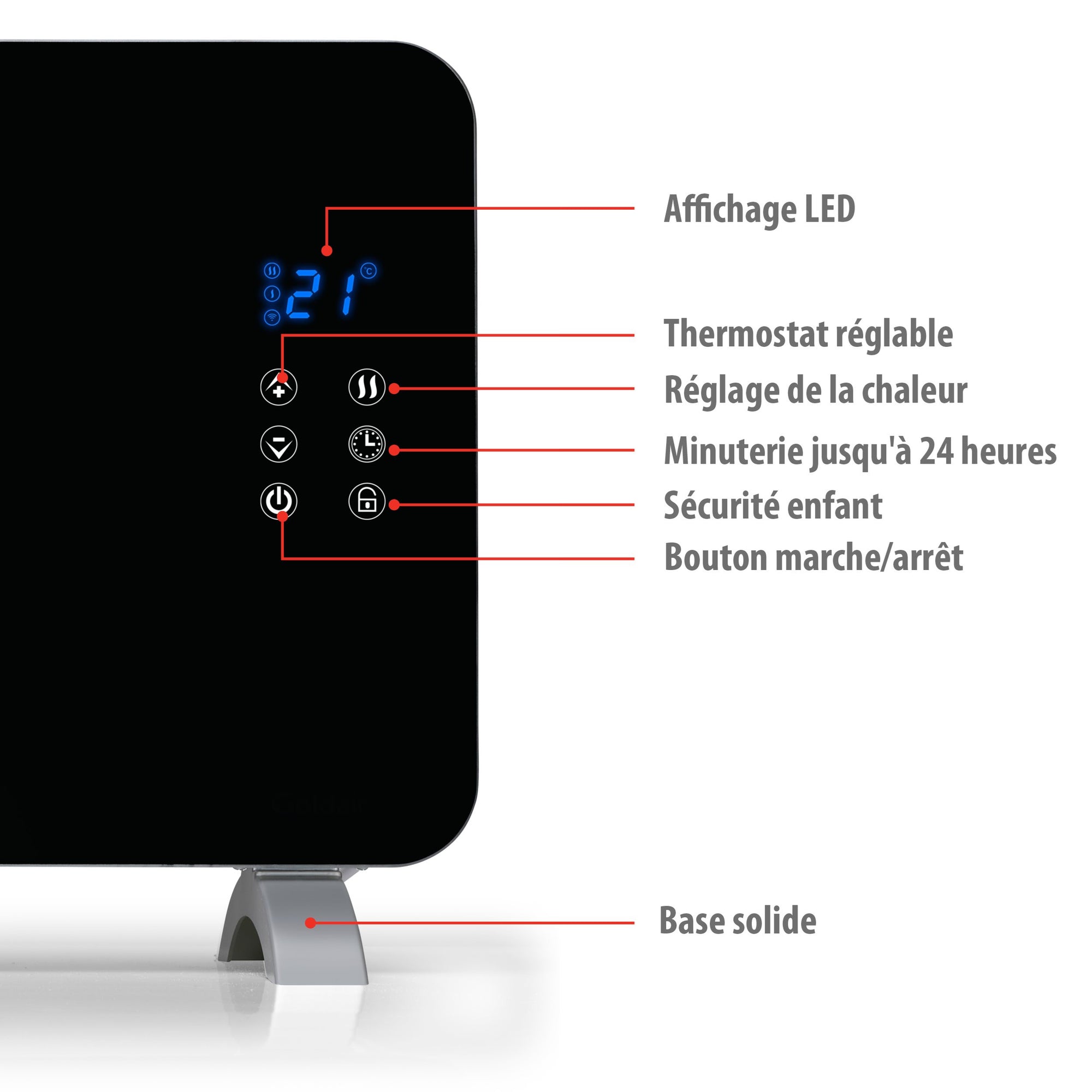 ALPINA GLASS PANEL HEATER 230V 2000W WIFI SLIMME VERWARMING - Tuincentrum Lopik