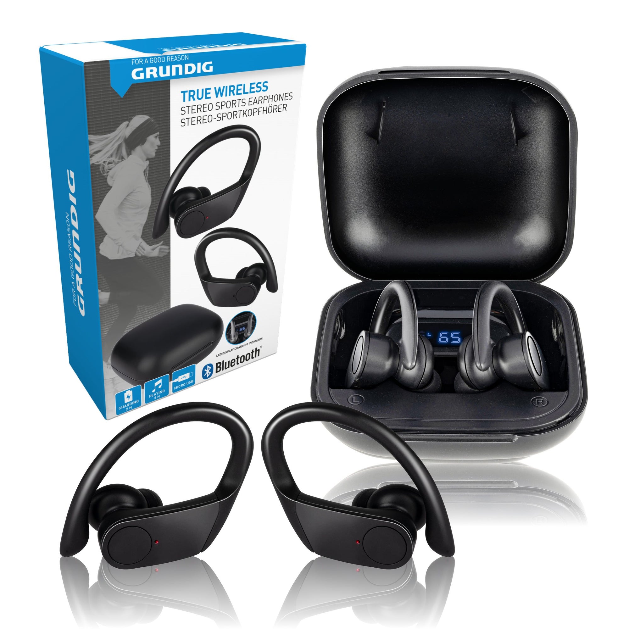 GRUNDIG EARBUDS SPORT TWS 300MAH DRAADLOZE IN-EAR KOPTELEFOON BLUETOOTH - Tuincentrum Lopik