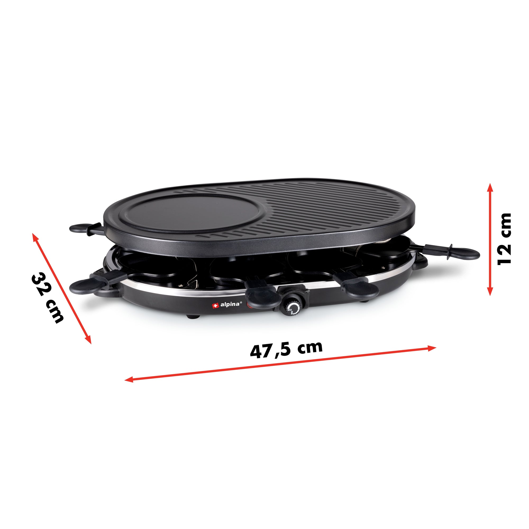ALPINA RACLETTE GRILL GOURMET 8 PERSONEN - Tuincentrum Lopik
