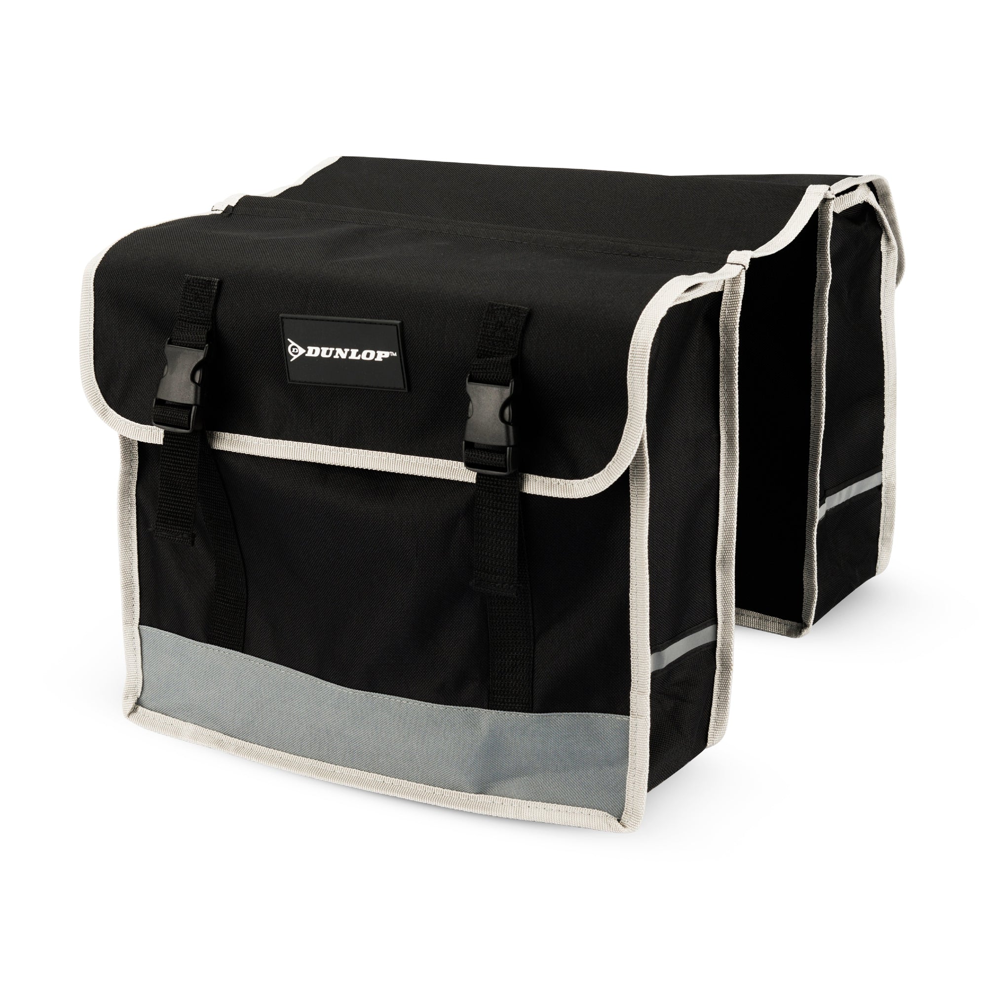 DUNLOP DUBBELE FIETSTAS - 2X 13 LITER - WATERDICHT - ZWART - Tuincentrum Lopik