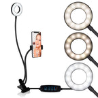 GRUNDIG SELFIE STUDIO RINGLAMP 2-IN-1 MET TAFELKLEM - Tuincentrum Lopik